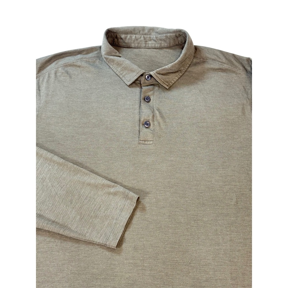 Lululemon evolution Long Sleeve Polo Shirt men's xl green